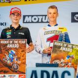 ADAC MX Masters 2019 , ADAC MX Masters Holzgerlingen, Meisterehrung: Leatt Rookie of the year award v.l.n.r.: Constantin Piller ( Deutschland / KTM / MSC Freisinger Bär ) beim ADAC MX Junior Cup 125 und Edvards Bidzans ( Lettland / Husqvarna / MX MODULS 